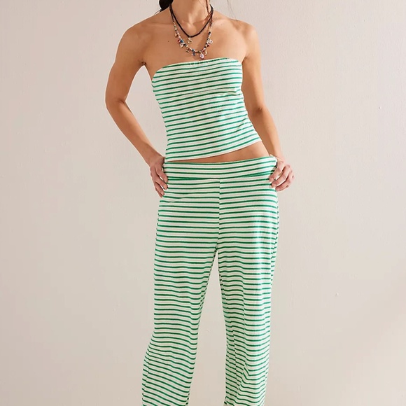 Free People Sailor Tube top in Vivd Green Size M - just top! - Picture 1 of 9